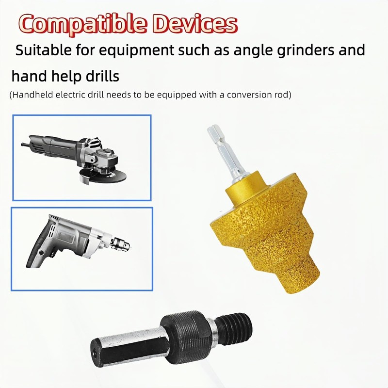 Diamond Step Drill Bit Set (20mm/35mm/50mm) - M10 Thread Hole