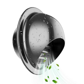 4in Vent Round Cap- 2 Pack -Stainless Steel Wall Round Vent Hole Ventilating Cover, Air Ventilation and Exhaust Wall Vent Outlet Hood, HVAC Ducting Vent Cover (4 inch-2 Pack)