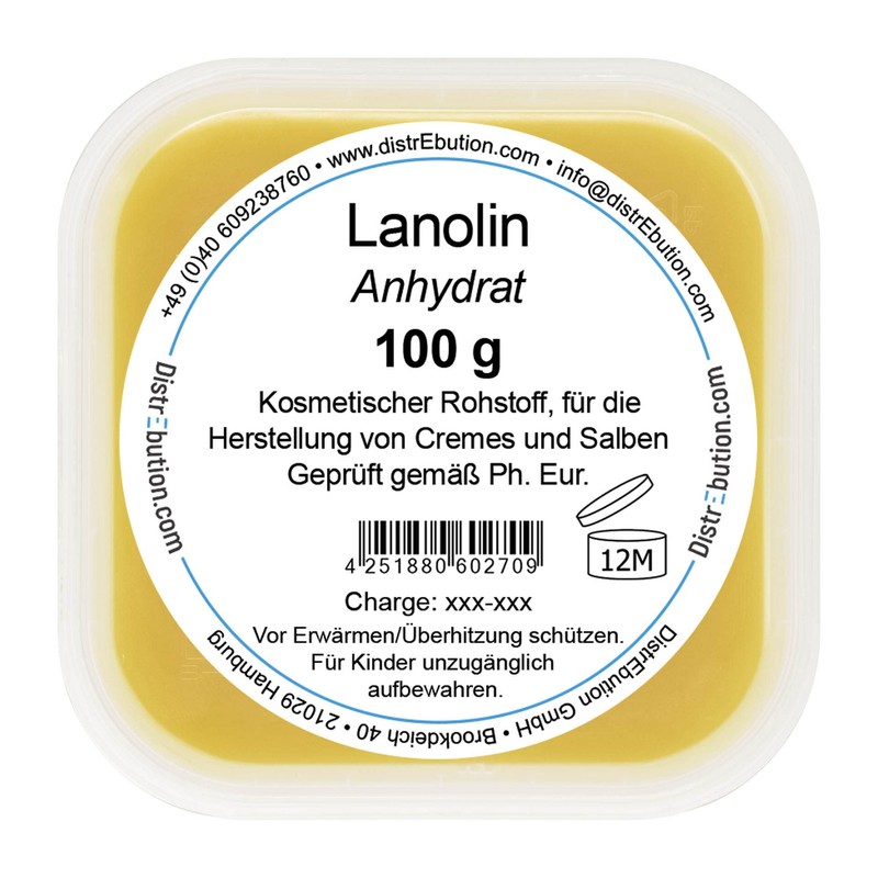 Lanolin Anhydrate 100 g Natural Skin Care Wool Wax