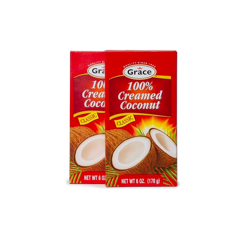Grace Pure Creamed Coconut 6 oz - 2 pack -