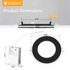 EOSMILE 12 Pack, Black Recessed Lighting with 4 Inch Night