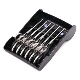 TEHAUX 1pc Multi-Function Storage Box for Salon Supplies Durable Hairdressing Tools Bracket Creative Design for Home Barber Shop Holds Portable Black