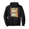 Frog Rana Drinking Hot Chocolate Spooky Creepy Frog Lover Pullover
