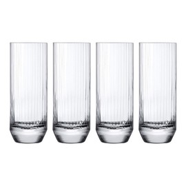 NUDE Glass Big Top Set of 4 Highball Glasses 11.5oz Lead-Free Crystal (Set of 4)