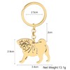 BAMAY Stainless Steel Cute Dog Breeds Puppy Keyring Pug Corgi