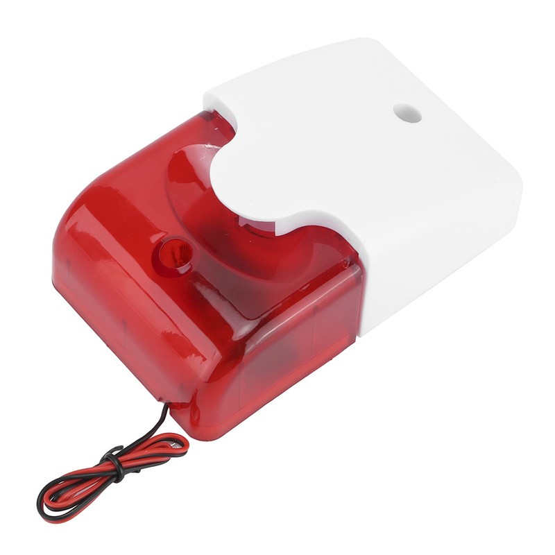 Sound Light Alarm Wired 12v Dc Adjustable Volume, Led Flashing
