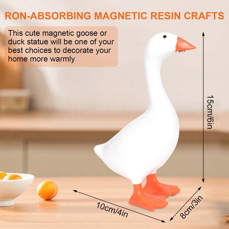 Zimoer Key Holder Magnetic Duck Figure Resin Cute Animal Figure
