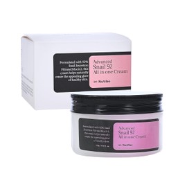 NuVibe ADVANCED Snail Mucin 92% Repair Moisturizer – 3.52 Oz (100g) Hydrating & Lightweight Korean Face Cream for Soft, Glowing Skin – Soothing Moisturizer for Dry, Sensitive & All Skin Types.