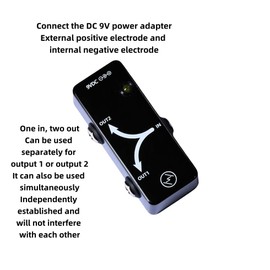 Generic Bufer Buffer Splitter Effect Pedal for Electric Guitar and Bass, Dual Isolated Outputs, Low Output Impedance, Noise Reduction Effect pedal