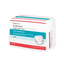 Cardinal Health™ Protective Underwear, Sure Care™ Plus, Heavy Absorbency, Small/Medium, Pack of 20
