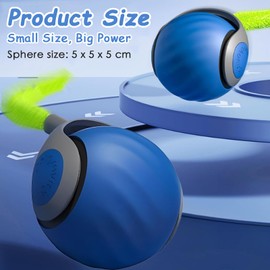 1pcs Cat Ball Toy, Interactive Cat Ball, Pet Intelligent Boredom Relief Chasing Automatic Toy Suitable for Dogs & Cats Play Indoors And Outdoors (Blue)