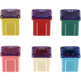 Restagraf - Range of Fuses J-Case Low Profile for Automotive - Power 20 to 60 A - 58 V - Ref 217144 - Pack of 6