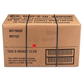 U.S. Meals Ready to Eat (Variety Pack of 12) – (A or B Case Selected at Random) Nutritional Emergency Food Rations - Freeze Dried Food w/ Flameless Heater, Entree, Dessert, & More - MRE Kit for Emergency Survival, Hunting, & More