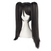 MapofBeauty 20"/50cm Double Tail Straight Hair Cosplay Wigs(Black)
