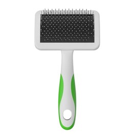 Andis 68565 Cepillo de acero inoxidable para perros y gatos: herramienta de aseo ligera y duradera para todas las razas y longitudes de pelaje. Reduce la caída del pelo y promueve su crecimiento. Tamaño mediano, verde.