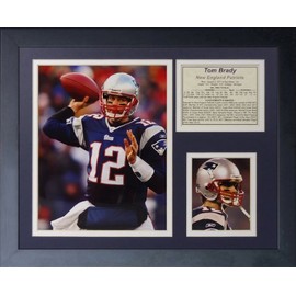 Legends Never Die "Tom Brady Home Framed Photo Collage, 11 x 14-Inch, Black