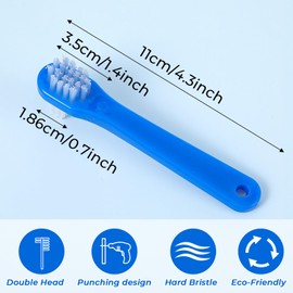 6 Stück Doppelseitige Prothesenzahnbürste,Tragbare Zahnbürste Hart,Effizient Prothesenreinigung,Prothesenreinigungsbürsten für Zahnersatz,Zahnprothesen,Gebiss,Retainer,Aligner,Zahnschiene