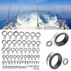 Telescopic Surf Casting Rod Guides Tip Tops Repair Kit Fishing