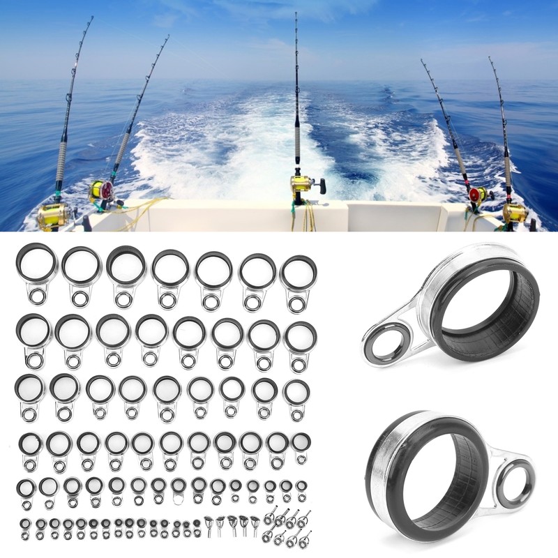 Telescopic Surf Casting Rod Guides Tip Tops Repair Kit Fishing