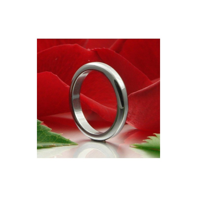 Schmuck Krone Thin Hematite Ring 3 mm Flat Grey Dark
