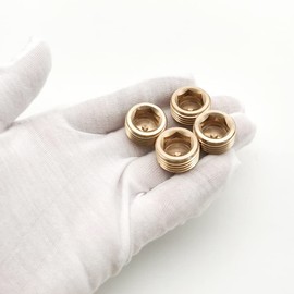 KtbeYTi Hexagonal Brass Blanking Plugs, 1/2 Inch Male Thread Plugs, Hexagonal Brass Pipe Plugs, for Sealing Pipe End or Fitting, Pack of 6