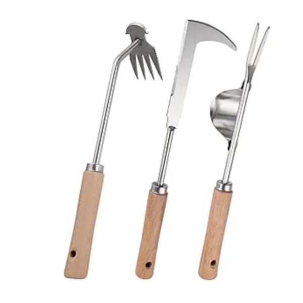 AIXXCUVQ 3X Long Handle Crack Weeder Tool for Easy Planting