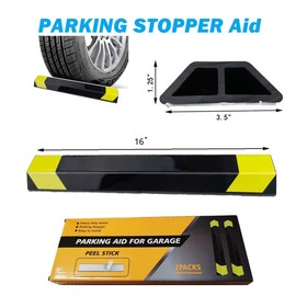 Deshitong Heavy Duty Parking Aid for Garage, 16" Car Parking Stopper for Garage 1 Pack, Parking Aids Protects Car, Parking Stopper Easy to Install 1 Packs 16" L (1 Pack 16" L x 1.25H)