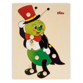 Dida - Steckpuzzle - Grille. Greifpuzzle Für Kleinkinder Mit Bequemen Holzknöpfen. Ideal Für Die Kinderkrippe, Die Vorschule Und Den Kindergarten