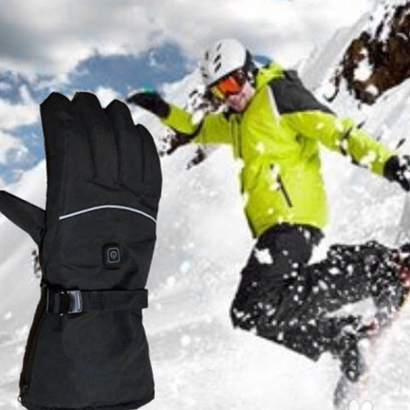 Electric Heated Gloves 3 Temperature Gears Windproof Double Side Heating