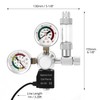 QWORK® Aquarium CO2 Pressure Reducer Dual Gauge Display with Bubble