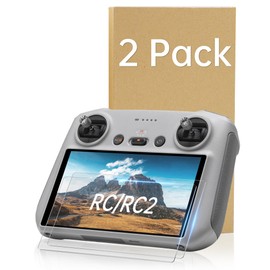 LKTOP 2 Pack RC/RC2 Screen Protector for DJI RC/RC 2 Controller Accessories Mini 4 Pro HD Tempered Glass Mini 3 Pro Anti-Glare Film for DJI Mini 4/3 Series, Mavic 3 Series, Air 3, Air 2S, Flip, Neo