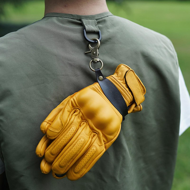 Firefighter Gloves Strap - Leather Glove Holder With Clip |