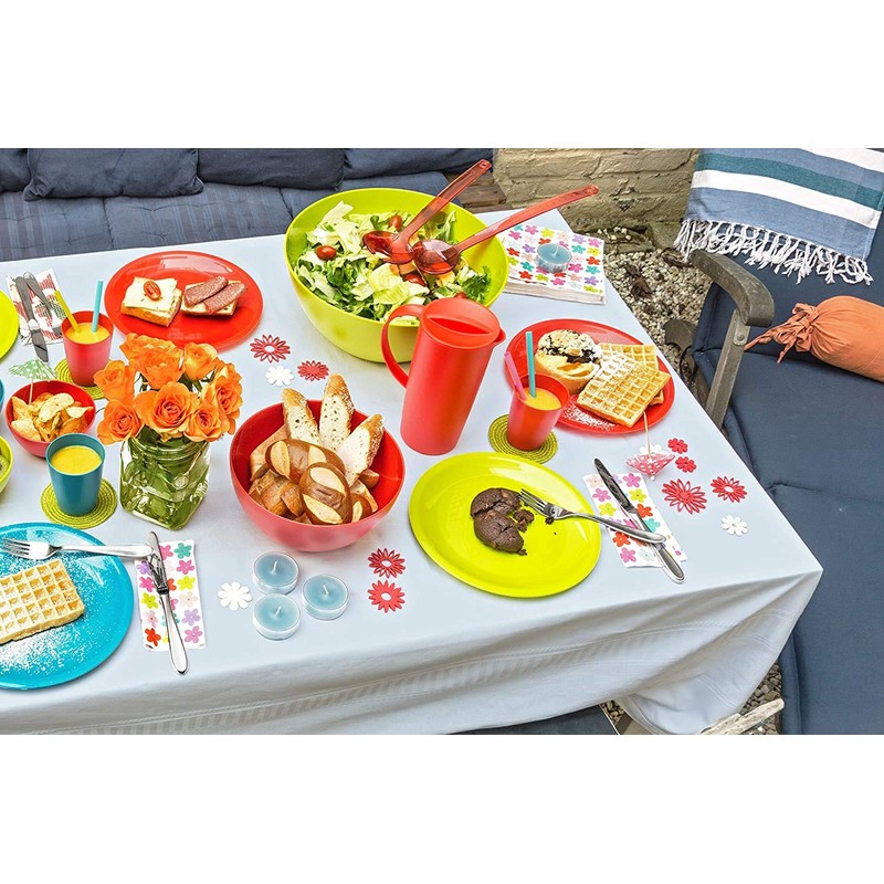 Rotho Caruba Kitchen Plate Flat, Polypropylene Lime Green, One Size