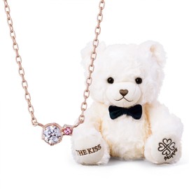 The KISS BD-SN701 Silver Necklace, Birthstone, Simple, Women's Gift, Pink Gold Coated, Tanzanite Cubic Zirconia