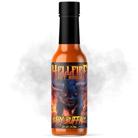 World's Best Buffalo Sauce! Winner of the 2025 Golden Chile Award! Hellfire's Baby Buffalo Hot Sauce- Mild Spicy Wing Sauce, Made with Real Butter and Honey! Award Winning Hot Sauce for Chicken Wings, Burgers, Pizza, Sandwiches, and Dips Creamy, Sweet & Spicy!