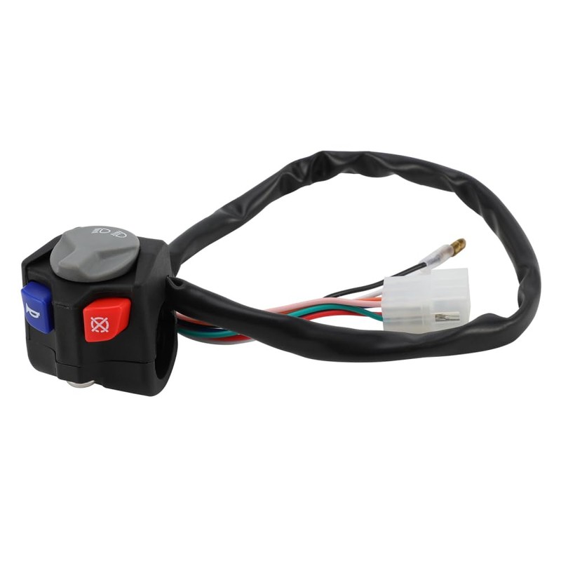 Runfarr Motorcycle Handlebar Switch, Plug & Play On/Off Switch Grip