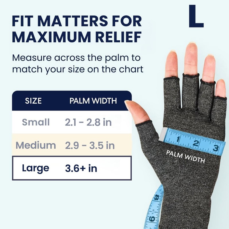MEDILYMER Arthritis Gloves and Ice Pack (2+1 Set) Fingerless Compression