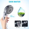 DOILIESE High Pressure Shower Head with Handheld Spray 6 Settings