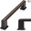 Koofizo 10pcs Stepped Bar Cabinet Pull - Oil Rubbed Bronze