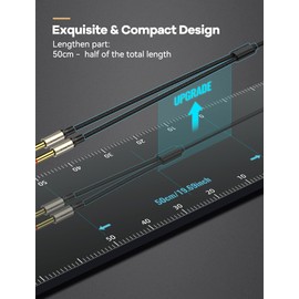 VIOY 3.5 mm to 6.35 mm 1/4 Audio Cable (3 ft/1 m), 3.5 mm 1/8'' TRS to Dual 6.35 mm 1/4" TS Mono Braided Y [1:1 Design] Splitter Breakout Cable for Guitar, Microphone, Mixer, Recording Equipment etc…