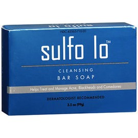 Sulfo-Lo Cleansing Bar Soap with Sulfur for Face and Body, 3.5 Ounce