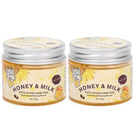 Mascarilla de Cera para Manos, 2 uds., Leche de Miel, Hidratante y Exfoliante, Cera para Manos, Blanqueamiento, Cera Nutritiva, 50g