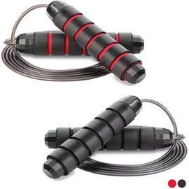 Redify Jump Rope,Jump Ropes for Fitness for Women Men and Kids,Speed Jumping Rope for Workout with Ball Bearings,Adjustable Skipping Rope for Exercise&Slim Body at Home School Gym (Red,Black)