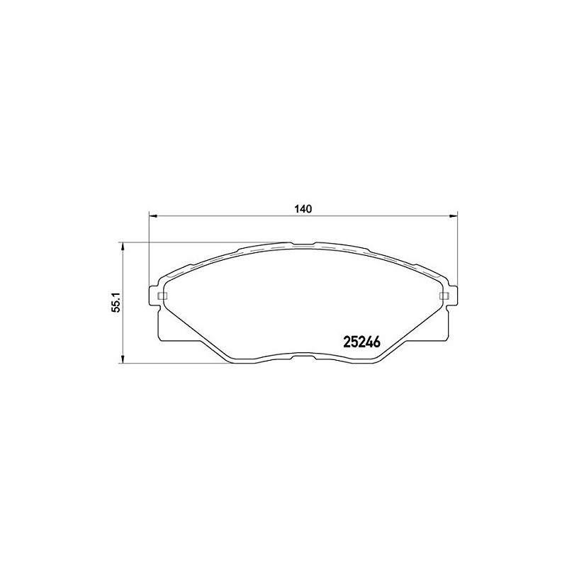 Brembo P 85 003 Bremsbelagsatz, Scheibenbremse - (4-teilig)