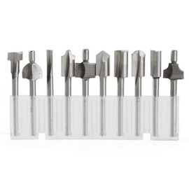 Bestgle 10pcs 3mm Shank Carbide Rotuer Bits Wood Carving Engraving Cutter Bit Rotary Tool Accessories for DIY Woodworking Engraving Drilling Polishing
