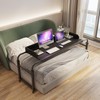 King Queen Bed Table with Wheels - Over Bed Desk