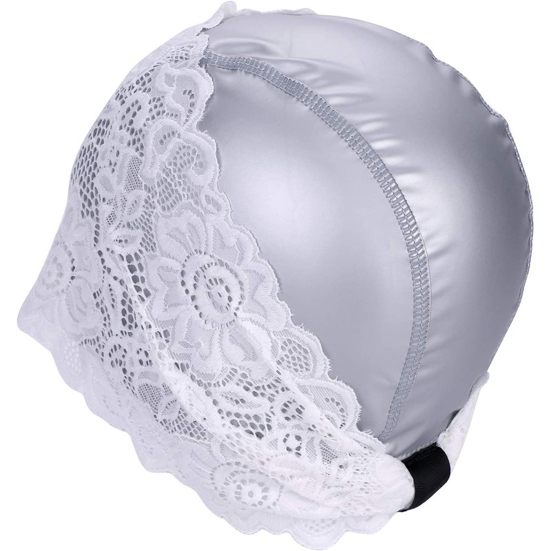 Swim Cap, Women's, Swimming Cap, Lace, PU, Floral Pattern, For