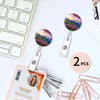2 Pack Retractable Badge Holders Cute Badge Reel Badge Clip