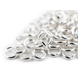 TheBeadChest Silver 4mm Round Open Jump Rings, Pack of 100