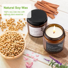 Scented Candles Gift for Women Men, Sleep Candles Gift for Anxiety Relief & Promotes Sleep, Natural Soy Wax Aromatherapy Candles, Ideal Gifts for Birthday, Anniversary Bath Relaxation